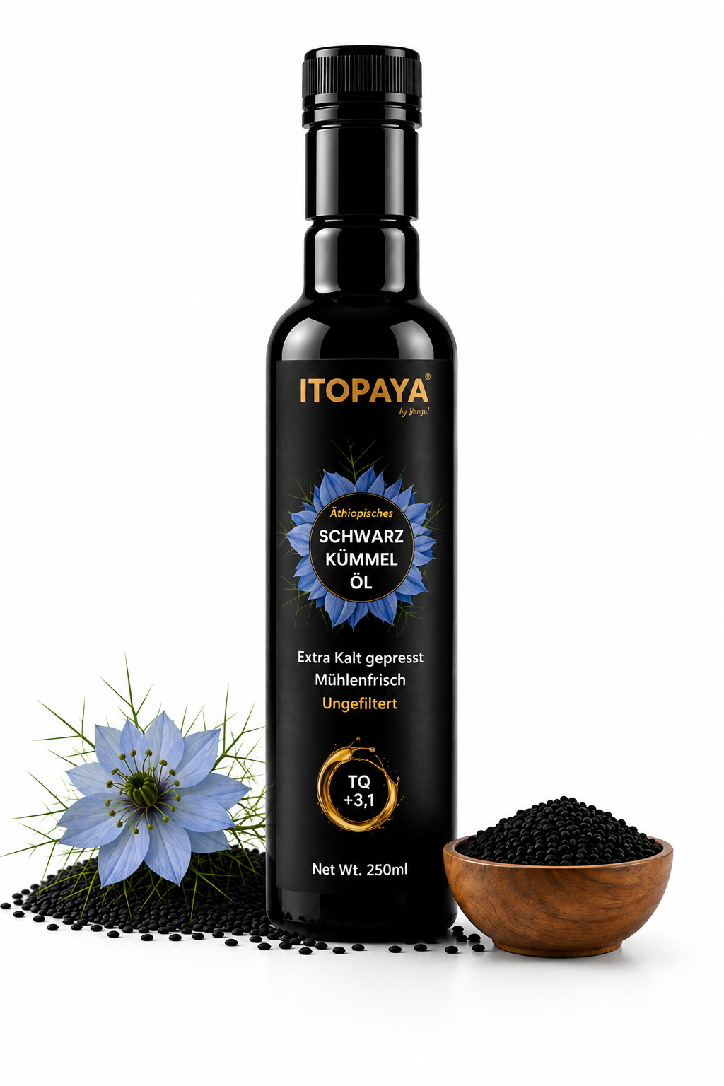 ITOPAYA äthiopisches gefiltertes Schwarzkümmel Öl 250 ml